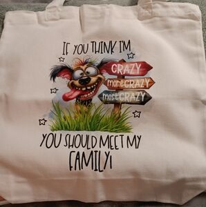 Funny Dog Graphic Tote Bag